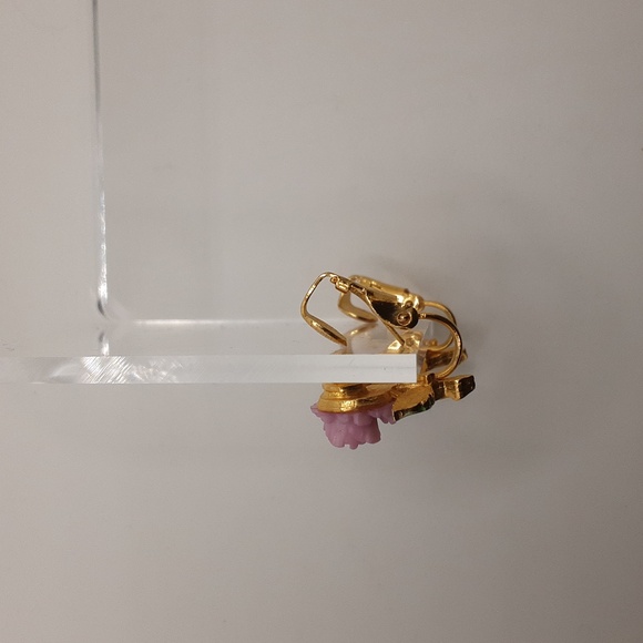 Vintage JJ Jonette Rose Brooch & Clip-On Earrings Set - Excellent Used Condition - Picture 3 of 16